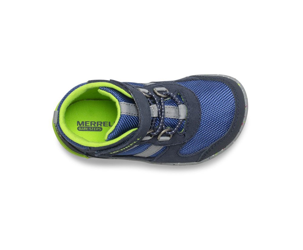 Kozaki Merrell Dziecięce Granatowe/Zielone - Bare Access Steps® Ridge Jr Hiker - 409215-UJM